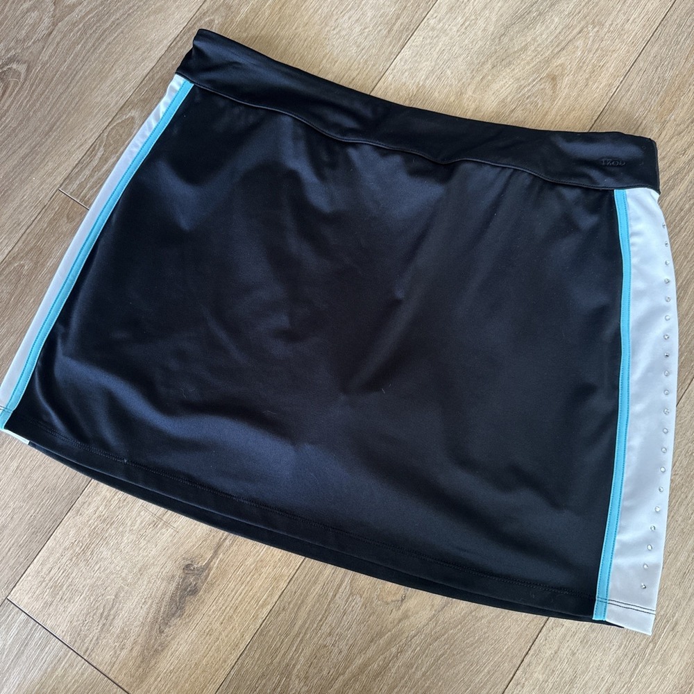 IZOD Womens Size L Black Skort Perform Stretch Golf Tennis‎ Pickle Ball Skort
